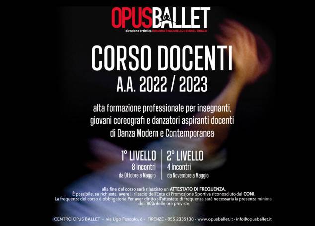 Formazione Professionale per insegnanti di danza modern/contemporanea – Centro Opus Ballet