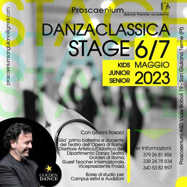 Stage e Audizioni con il M° Giovanni Rosaci - Corso Alta Formazione Danzatori- Teatro Golden Academy